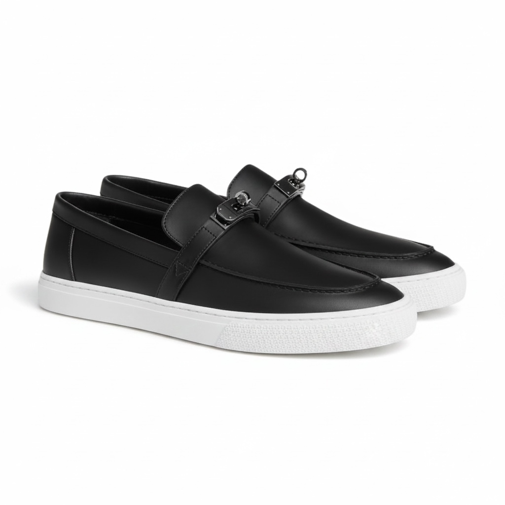 Hermes Sneakers slip-on Game - Blanc Black