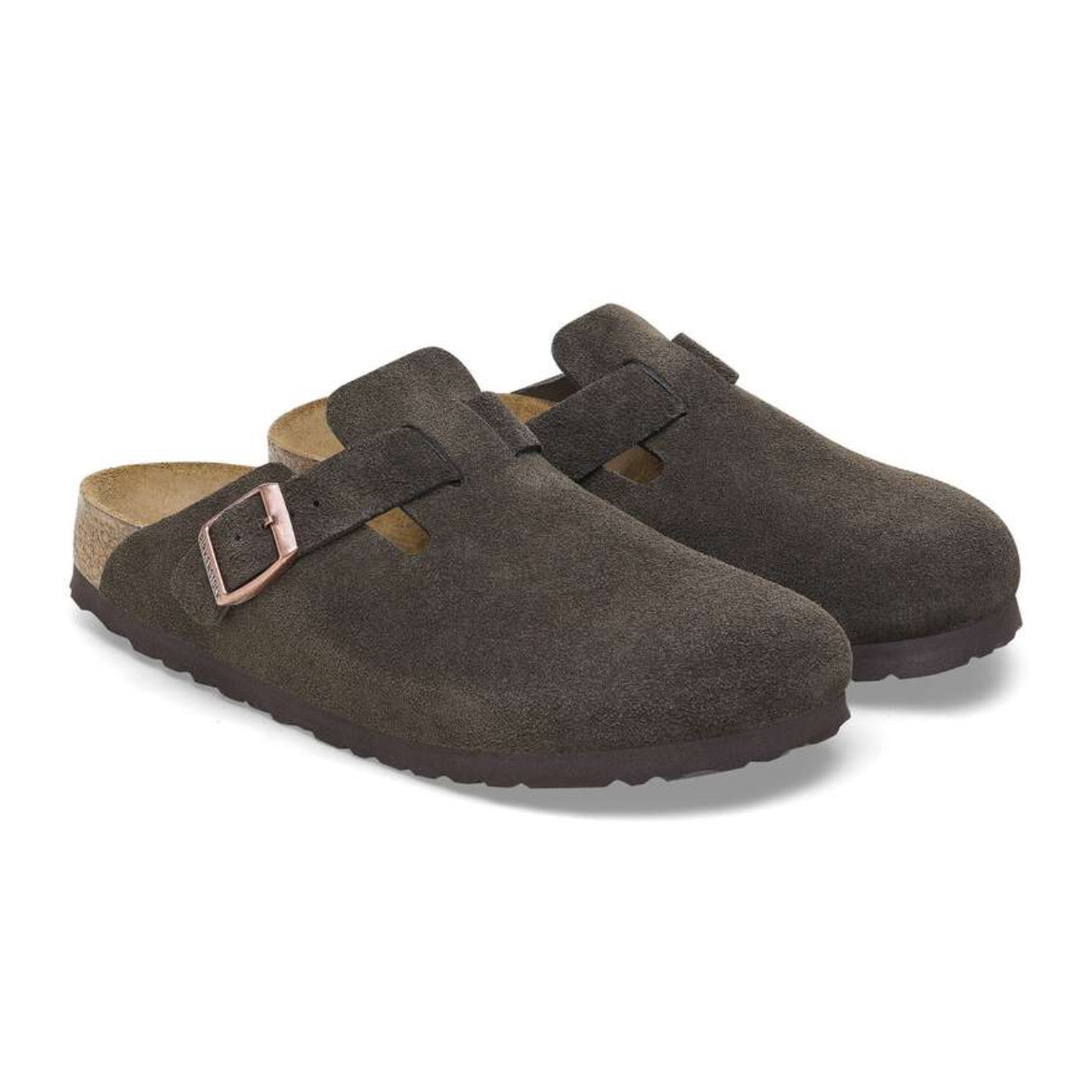 Birkenstock Boston Soft Footbed Suede Leather Mocca