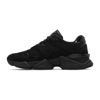 New Balance 9060 'Triple Black Suede Patent