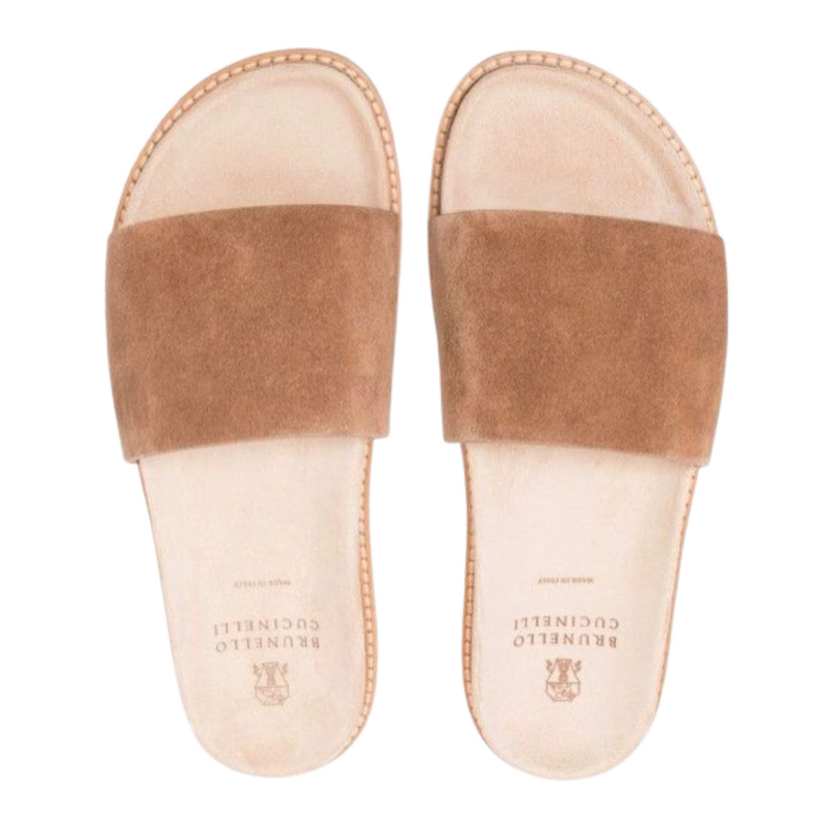 Brunello Cucinelli Suede Slide 'Light Brown'
