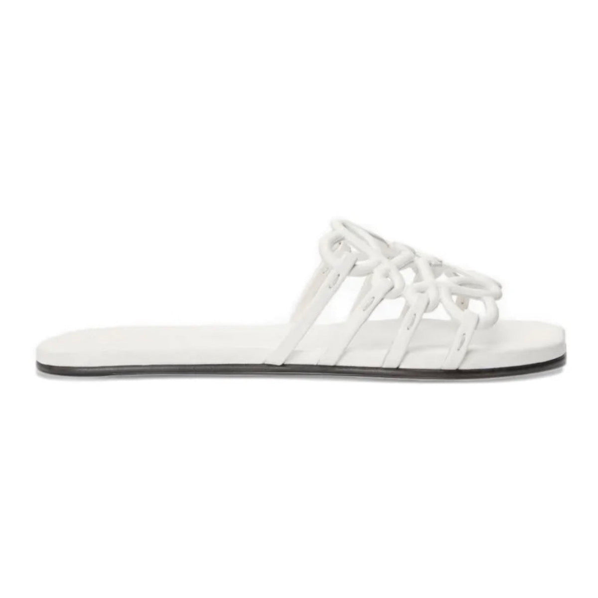 LOEWE leather flat sandals White