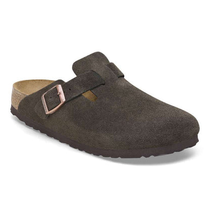 Birkenstock Boston Soft Footbed Suede Leather Mocca