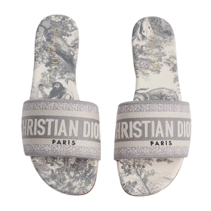 Dior Dway Slide Toile de Jouy 'Grey'