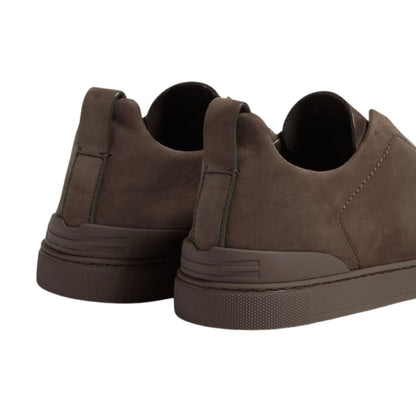 DARK TAUPE TRIPLE STITCH™ SECONDSKIN NUBUCK SNEAKERS Dark Taupe