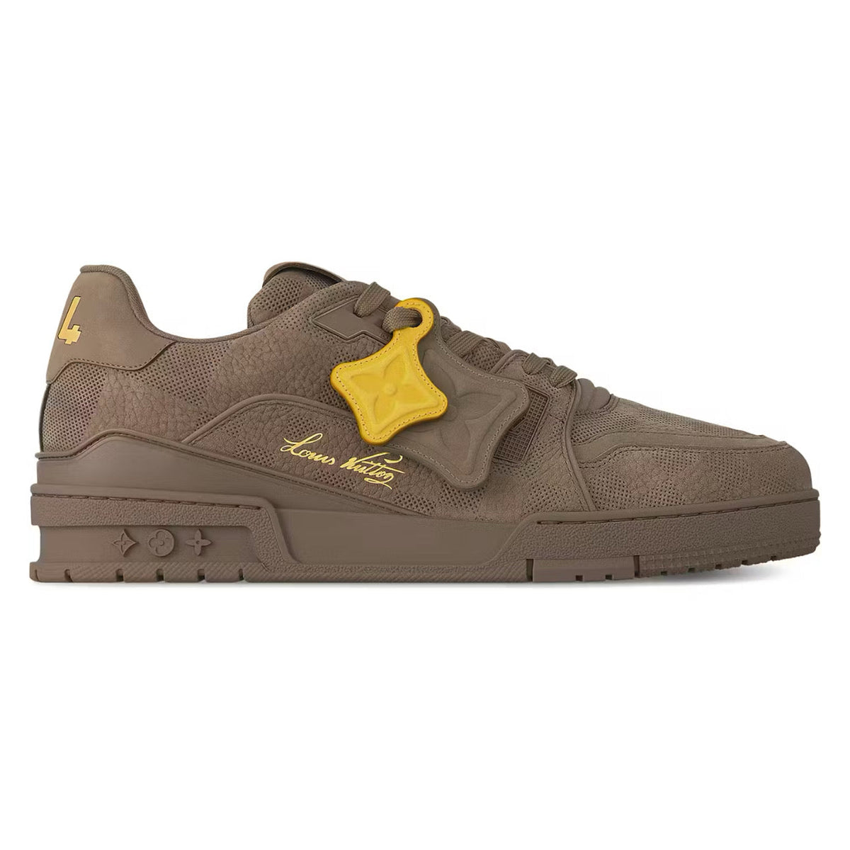 Louis Vuitton LV Trainer Taupe Brown Damier Embossed