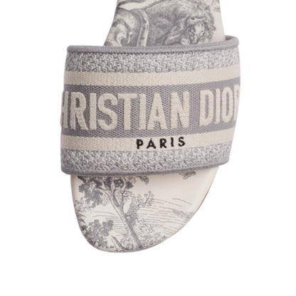 Dior Dway Slide Toile de Jouy 'Grey'