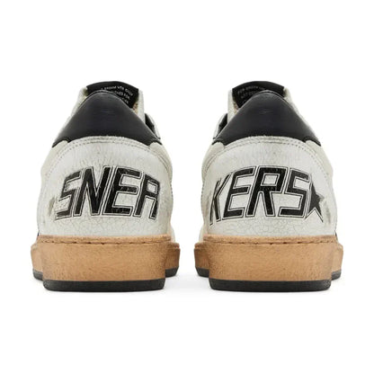 Golden Goose Men's Ball Star in white nappa with black star