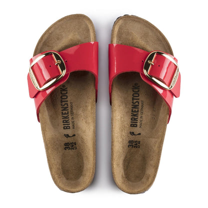 Birkenstock Madrid Big Buckle Birko-Flor Patent Cherry