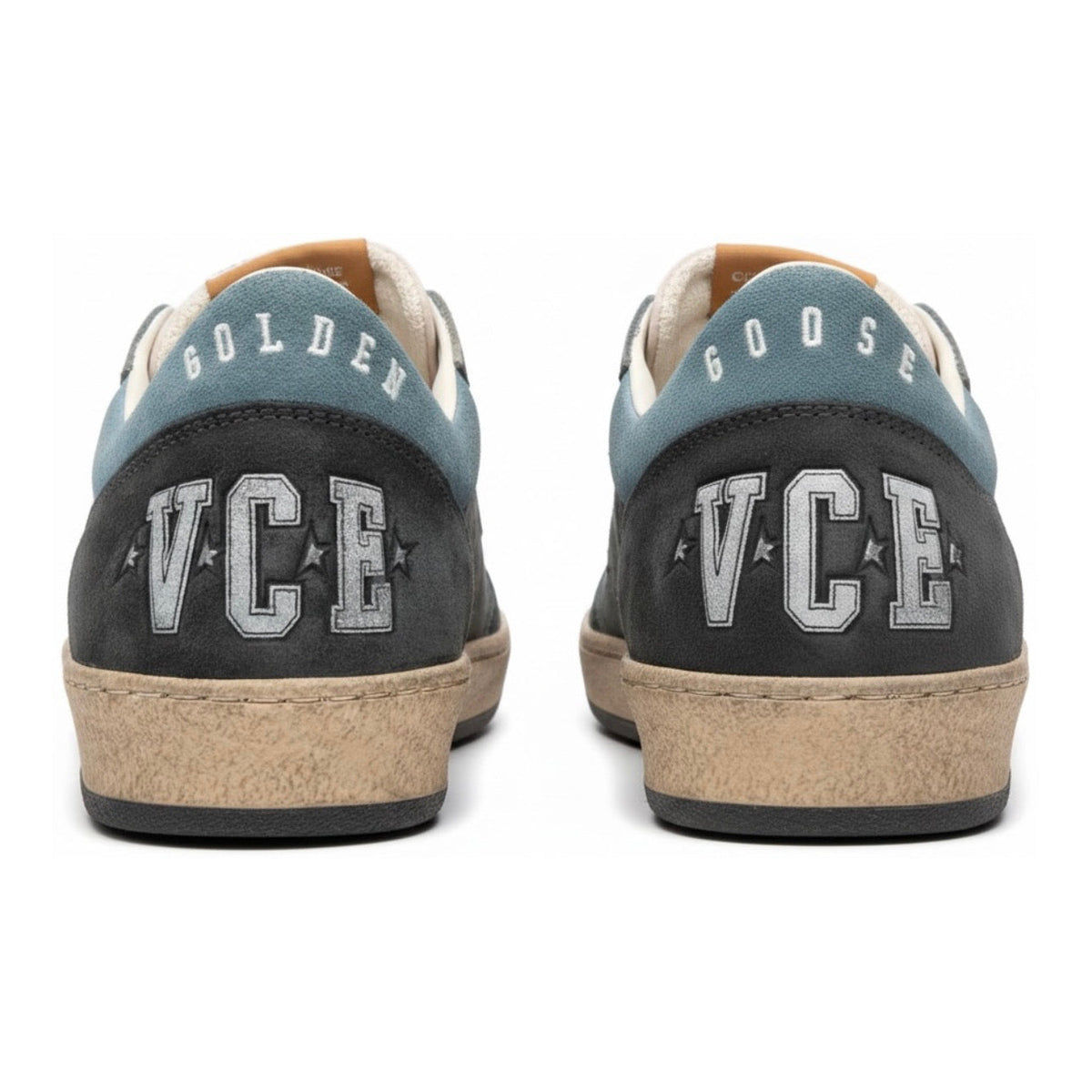 Golden Goose  Ball Star LTD in dark blue leather with beige suede star