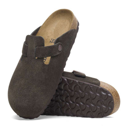 Birkenstock Boston Soft Footbed Suede Leather Mocca