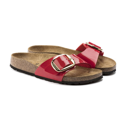 Birkenstock Madrid Big Buckle Birko-Flor Patent Cherry