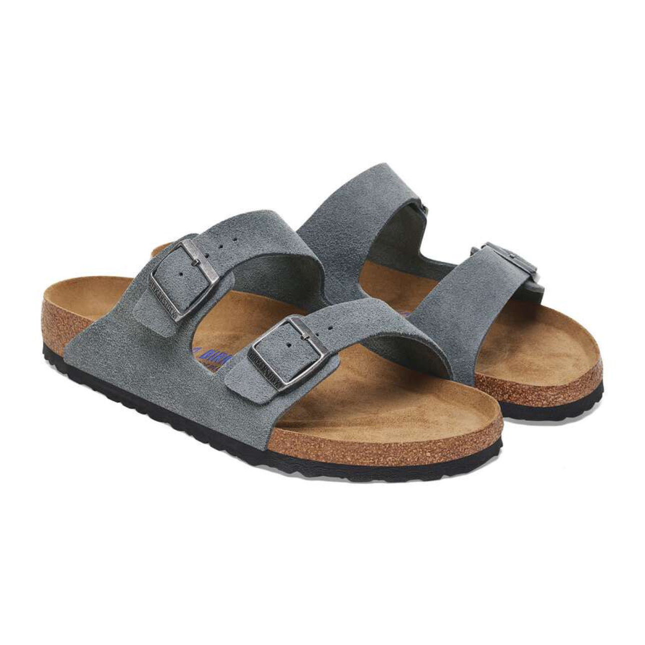 Birkenstock Arizona Soft Footbed Suede Leather Basalt Gray