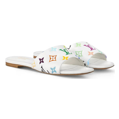 Takashi Murakami x Louis Vuitton 6AM Flat Mule 'Multicolour Monogram'