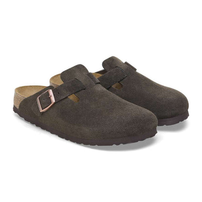 Birkenstock Boston Soft Footbed Suede Leather Mocca