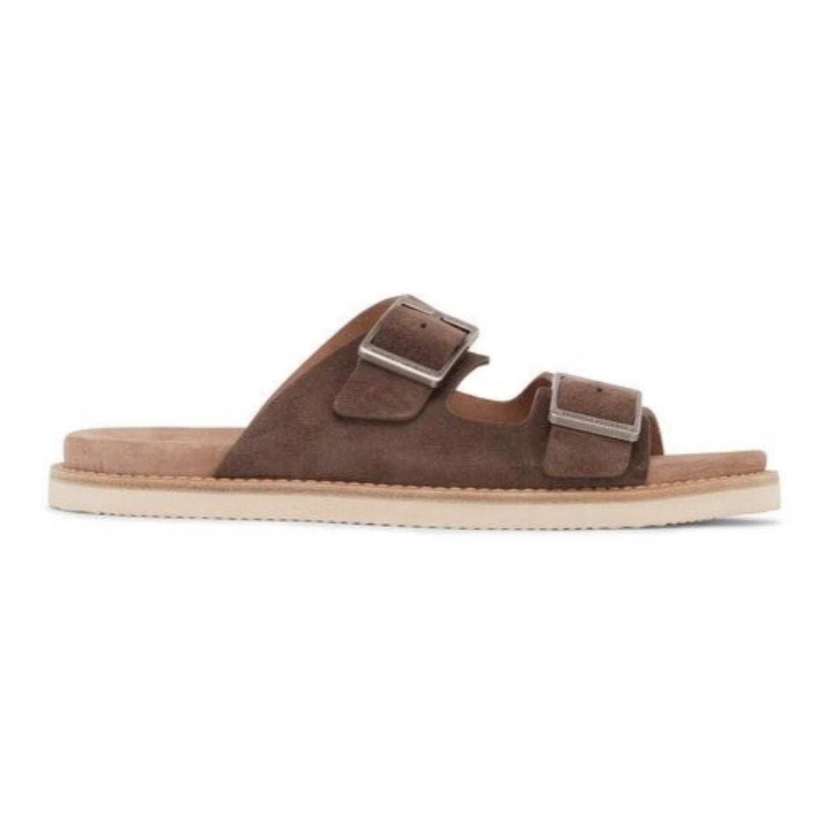 Brunello Cucinelli Double-Strap Suede Sandals 'Brown'