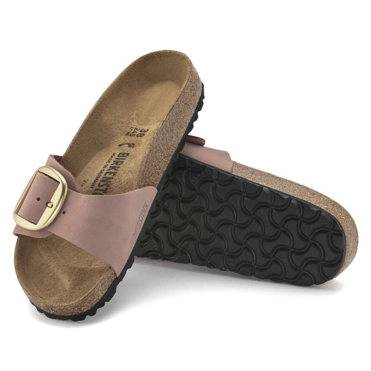 Birkenstock Madrid Big Buckle Natural Leather Nubuck Old Rose