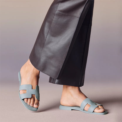 Hermes Oran Sandal Blue