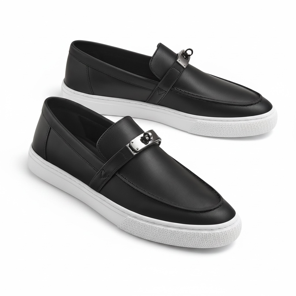 Hermes Sneakers slip-on Game - Blanc Black